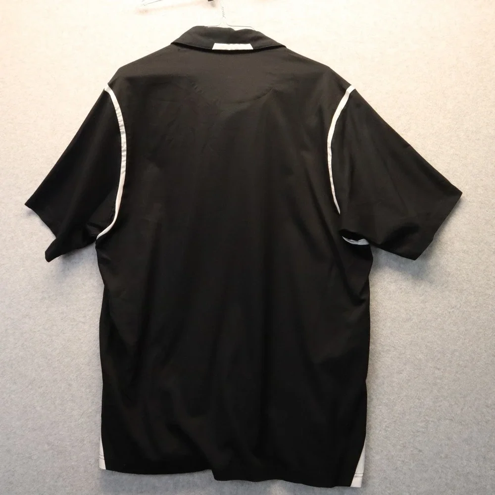Nike Polo Shirt Mens Large Dri-Fit Black Short‎ Sleeve Lonestar Soccer Club